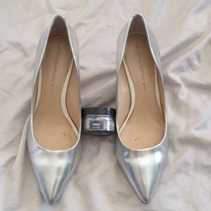 Silver Banana Republic size 10 heels